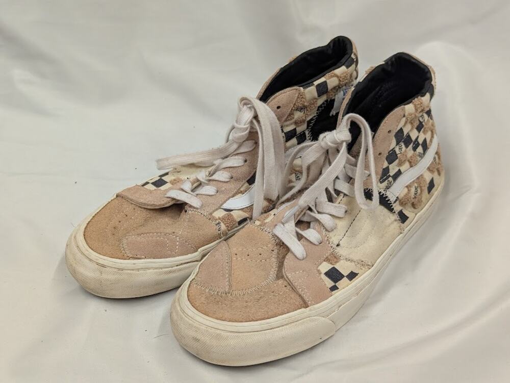VANS VAULT SK8-HI BRICOLAGE LX - CLASSIC WHITE/SPANISH VILLA/EBONY Mens Sz 11